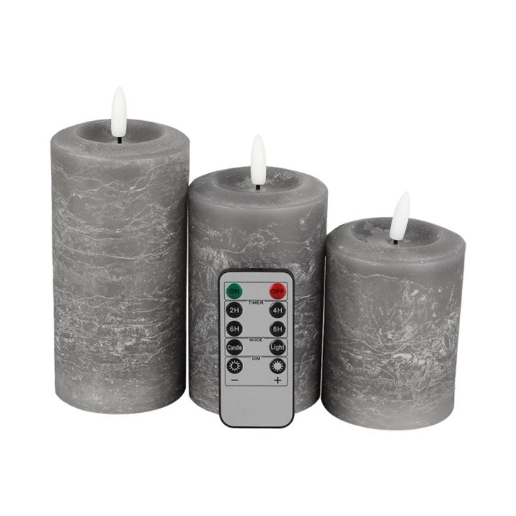 LED Candles 3 Pieces - Battery Candles, Column Candles Battery Operated With Remote Control And Timer
